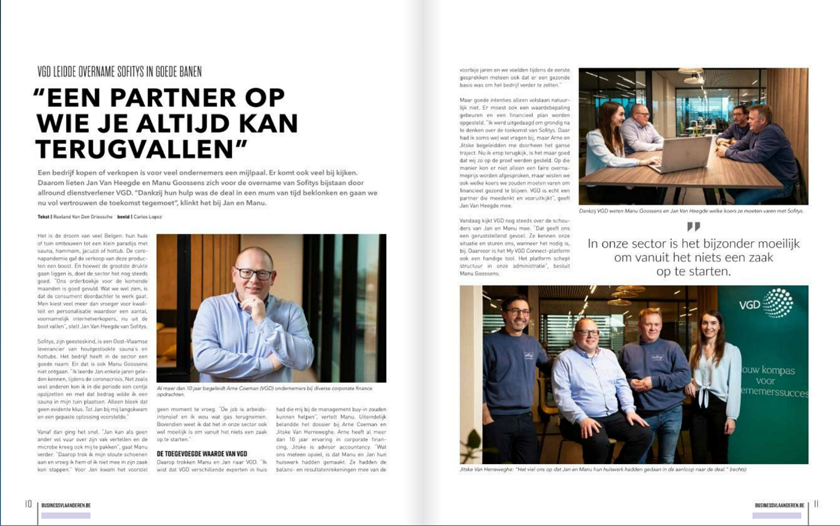 Persoonlijk advies bij bedrijfsovername door VGD