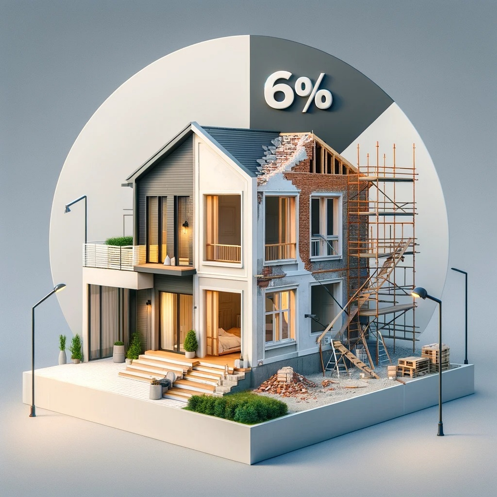 Verlaagd btw tarief afbraak en heropbouw nieuwe regeling en overgangsmaatregelen