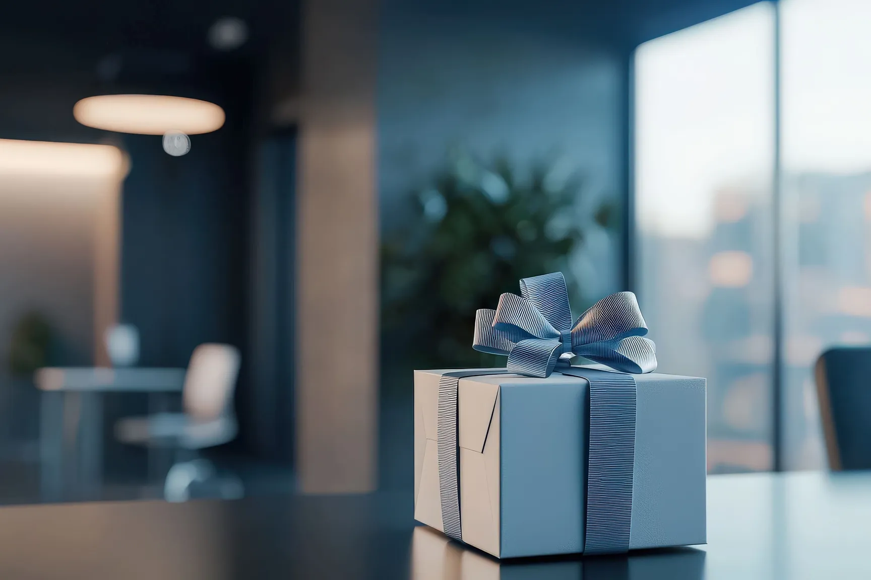 Fiscaalvriendelijk geschenk op een kantoortafel